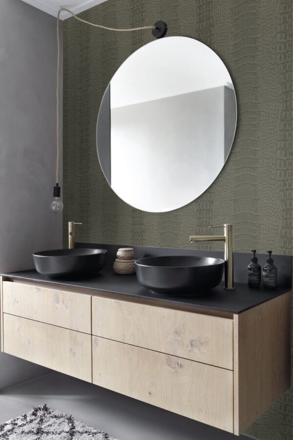 Origin Wallcoverings krokodillinahk tapeet - taupe
