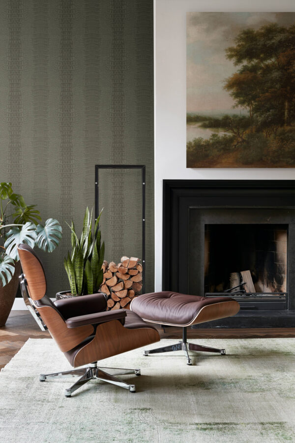 Origin Wallcoverings krokodillinahk tapeet - taupe