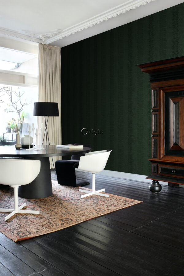 Origin Wallcoverings krokodillinahk tapeet - tume roheline