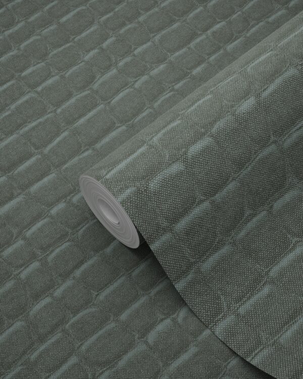 Origin Wallcoverings tapeet krokodillinahk - hallikas sinine
