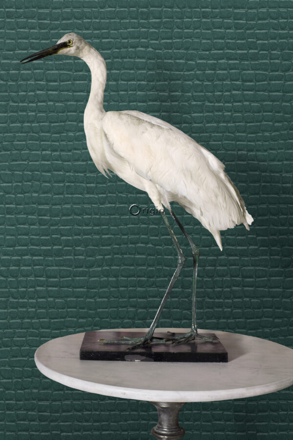 Origin Wallcoverings krokodillinahk tapeet - sinakasroheline