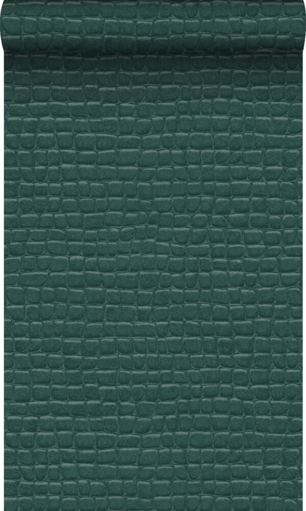 Origin Wallcoverings krokodillinahk tapeet - sinakasroheline