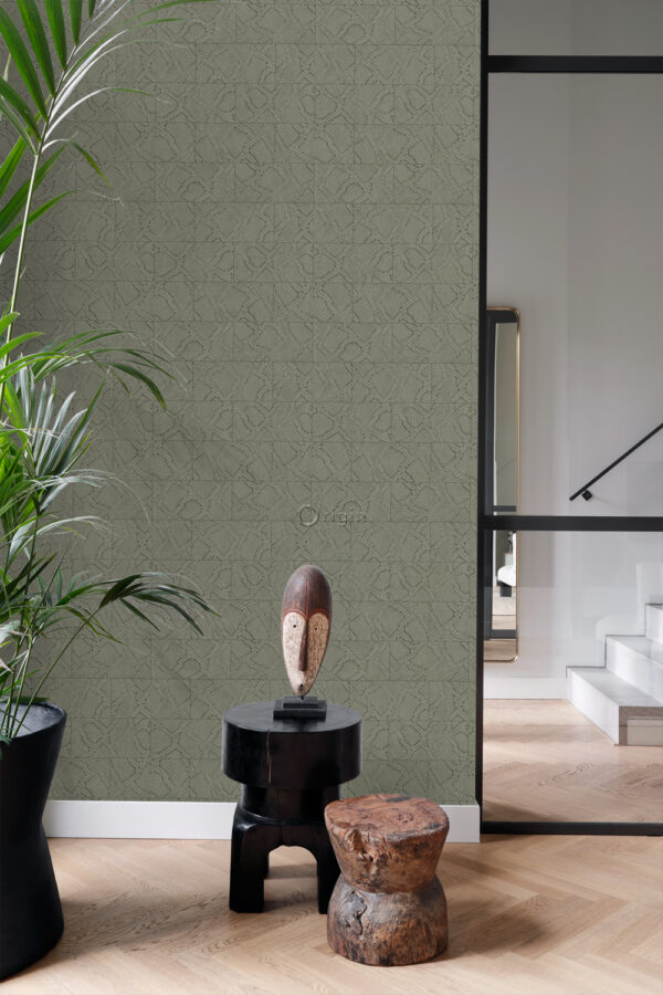 Origin Wallcoverings tapeedi plaatmotiiv - pruunisnake nahk
