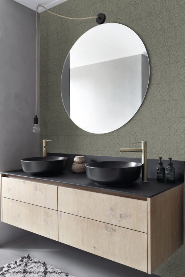 Origin Wallcoverings tapeedi plaatmotiiv - pruunisnake nahk