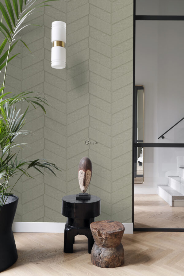 Origin-aug 2021 Origin Wallcoverings tapeedi plaatmotiiv madu nahk muster - beež