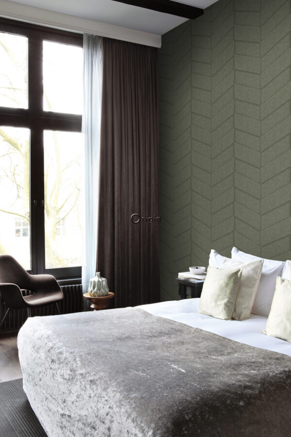 347792_s01_3_l Origin Wallcoverings tapeedi plaatmotiiv madu nahk mustriga - hallikas-roheline