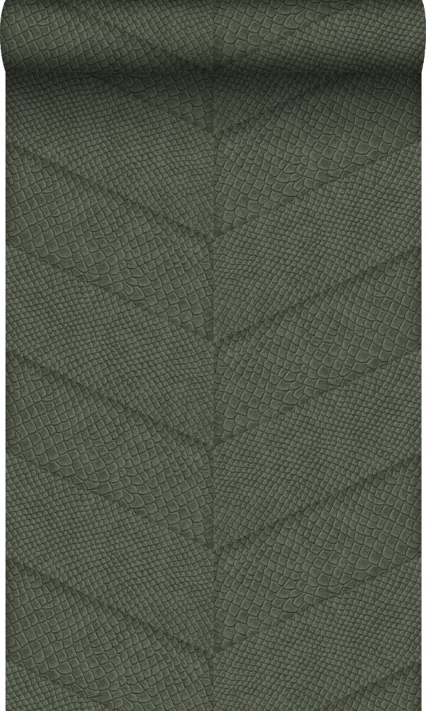 Origin Wallcoverings tapeedi plaatmotiiv - hallikasroheline