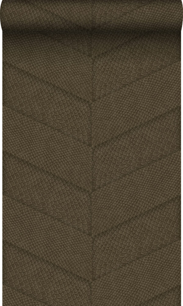 347794_r Origin Wallcoverings tapeedi plaatmotiiv madu nahk muster - pruun