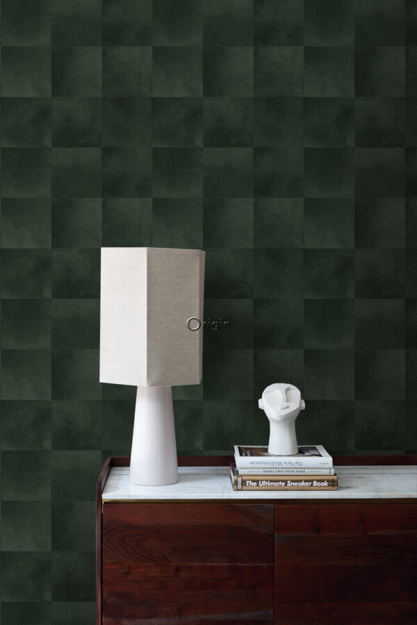 Origin Wallcoverings loomanahk mustriga tapeet - tume roheline