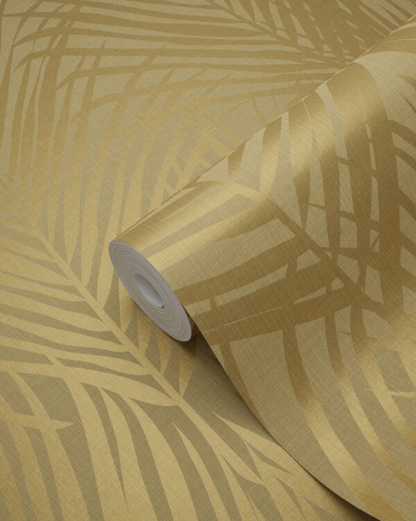 Origin Wallcoverings tapeet palmilehed - sinepikollane