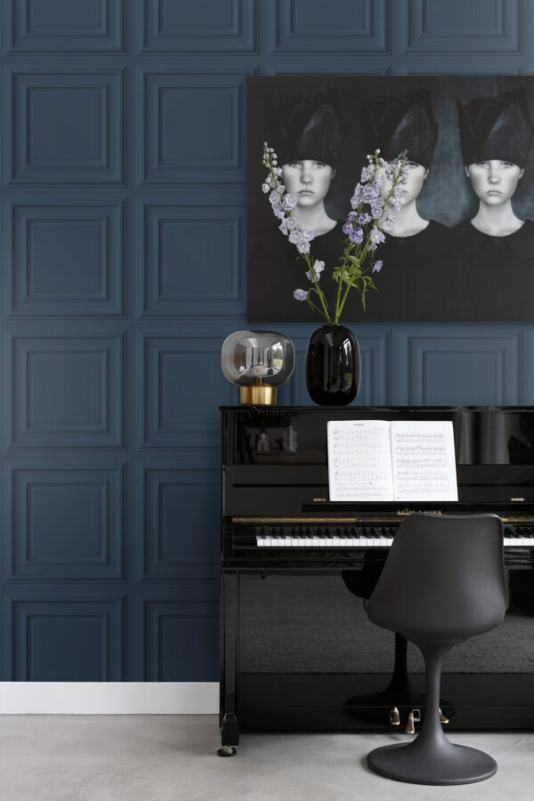 Origin Wallcoverings tapeet seinapaneel tumesinine