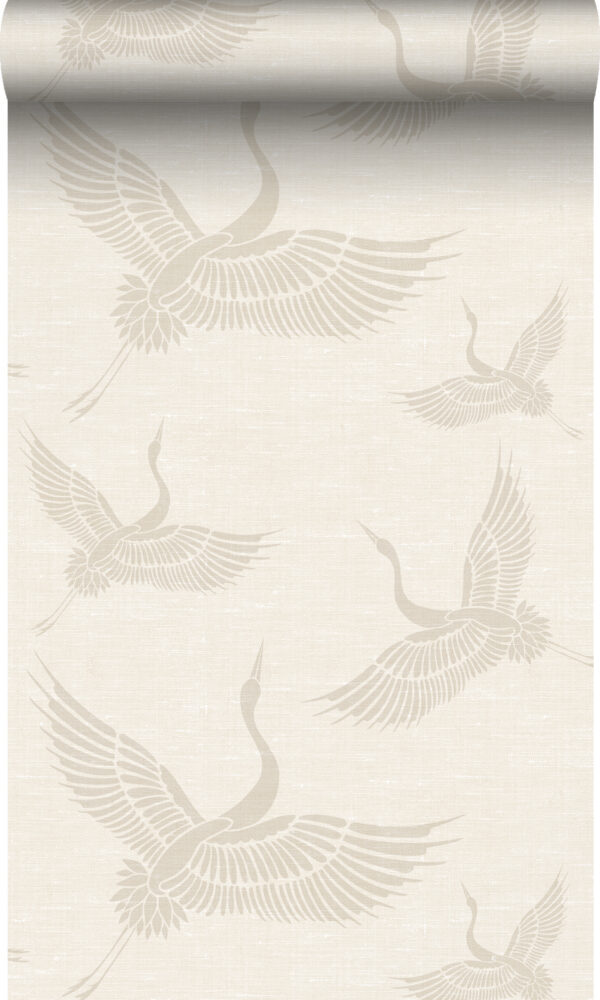 Origin Wallcoverings tapeet kraanlinnud - liivakarva