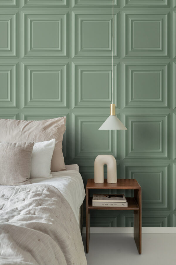 Origin Wallcoverings tapeet seinapaneel hallikasroheline