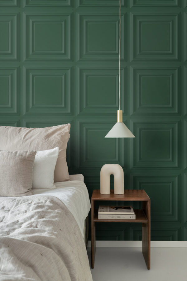 Origin Wallcoverings tapeet seinapaneel tume roheline