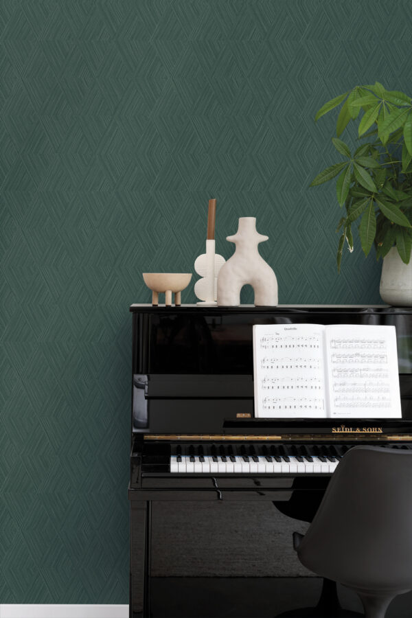 Origin Wallcoverings tapeet graafiline 3D tume roheline