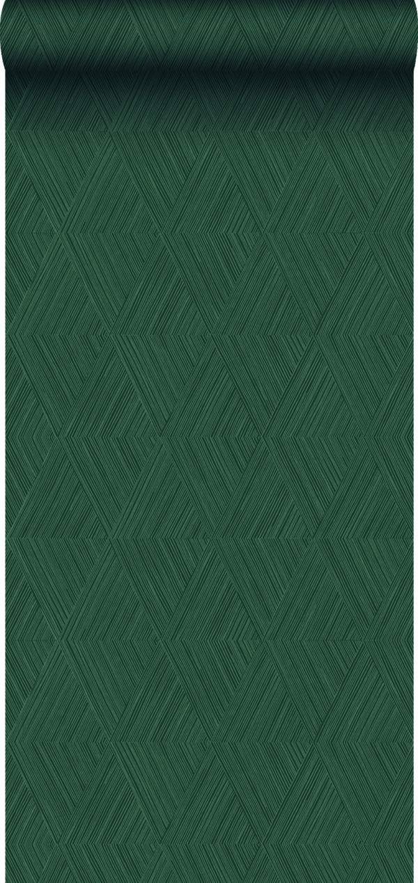 Origin Wallcoverings tapeet graafiline 3D tume roheline
