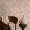 Origin Wallcoverings 3d mesilasvaha motiiv tapeet - heleroosa