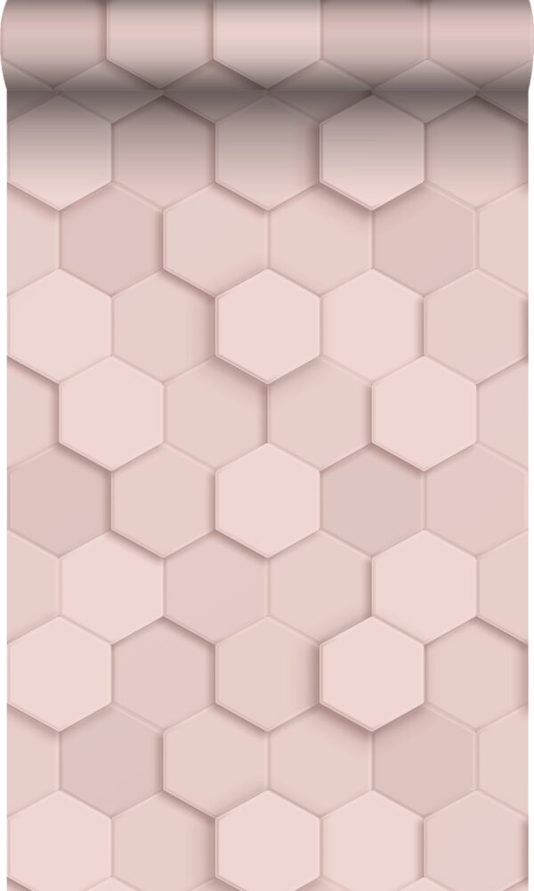 Origin Wallcoverings 3d mesilasvaha motiiv tapeet - heleroosa