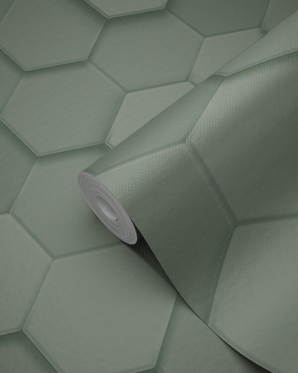 Origin Wallcoverings 3D mesilasvõrgu motiiv tapeet - hallikasroheline