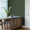 Origin Wallcoverings 3d mesilasvaha motiiv tapeet - tume roheline