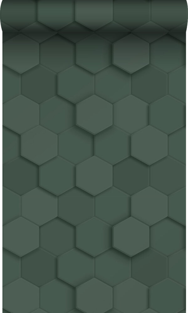 Origin Wallcoverings 3d mesilasvaha motiiv tapeet - tume roheline