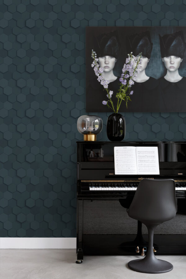 Origin Wallcoverings 3D mesilasvähk motiiv tapeet - tumesinine