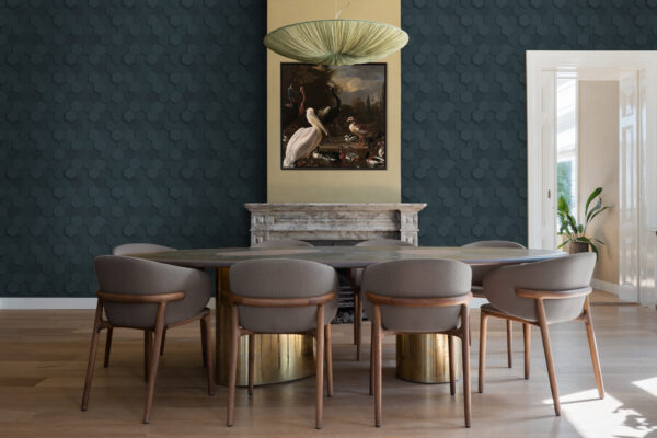 Origin Wallcoverings 3D mesilasvähk motiiv tapeet - tumesinine