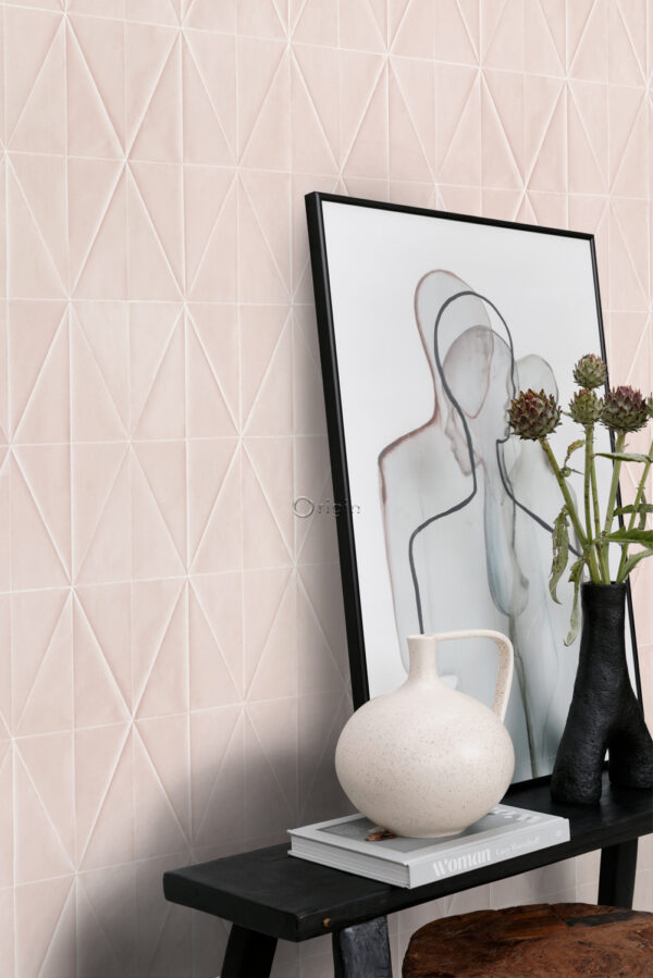 Origin Wallcoverings origami motiiv - pehme roosa