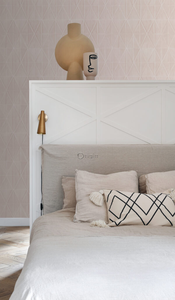 Origin Wallcoverings origami motiiv - pehme roosa