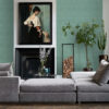 Origin Wallcoverings origami motiiv - hallikasroheline