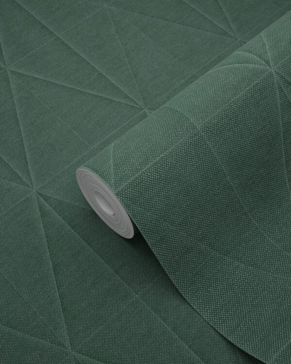 Origin Wallcoverings origami motiiv - tume roheline