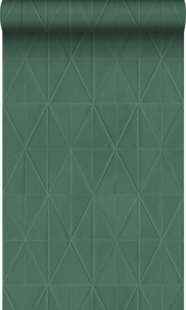 Origin Wallcoverings origami motiiv - tume roheline