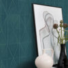 Origin Wallcoverings origami motiiv - tumesinine