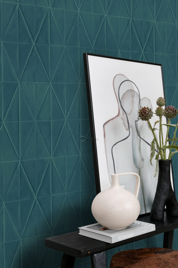 Origin Wallcoverings origami motiiv - tumesinine