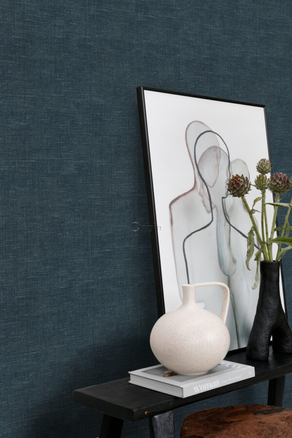 Origin Wallcoverings tapeet linane välimus - tumesinine