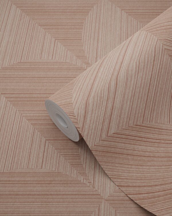Origin Wallcoverings 3D print tapeet - terrakota ja roosa