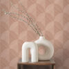 Origin Wallcoverings 3D print tapeet - terrakota ja roosa