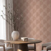 Origin Wallcoverings 3D print tapeet - terrakota ja roosa