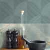 Origin Wallcoverings 3D print tapeet - tuhmunud sinine