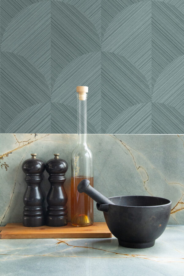 Origin Wallcoverings 3D print tapeet - tuhmunud sinine