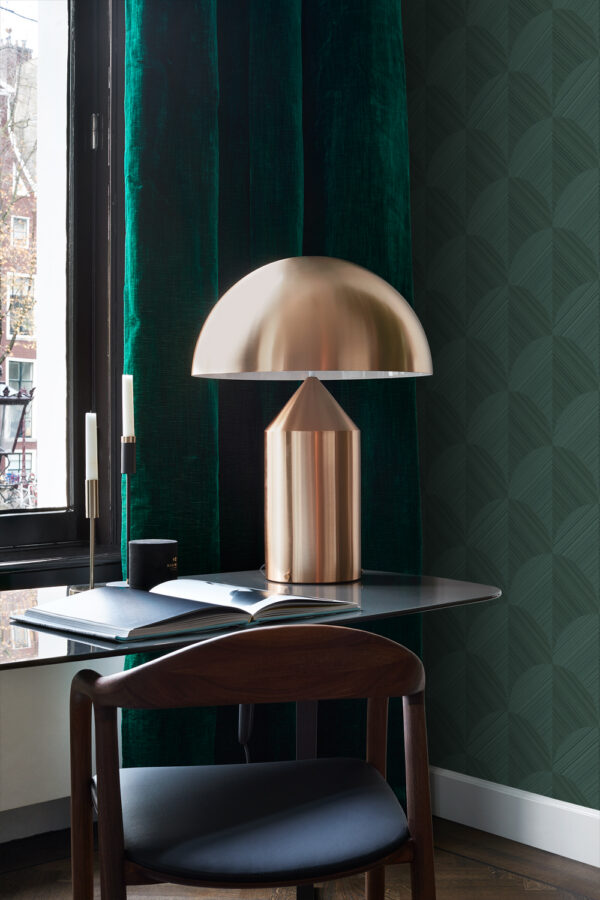 Origin Wallcoverings 3D print tapeet - tume roheline