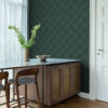 Origin Wallcoverings 3D print tapeet - tume roheline