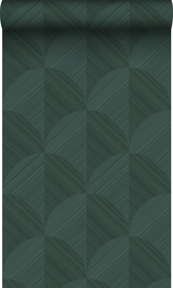 Origin Wallcoverings 3D print tapeet - tume roheline
