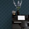 Origin Wallcoverings 3D print tapeet - tumesinine