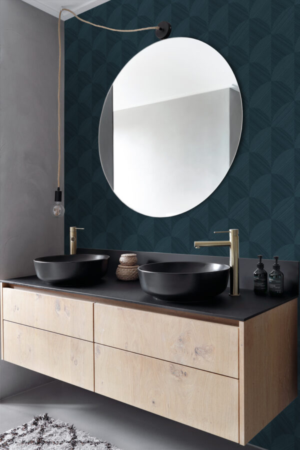 Origin Wallcoverings 3D print tapeet - tumesinine