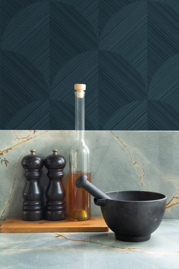 Origin Wallcoverings 3D print tapeet - tumesinine