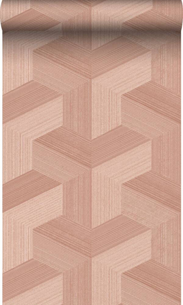 Origin Wallcoverings tapeet graafiline 3D terrakota roosa