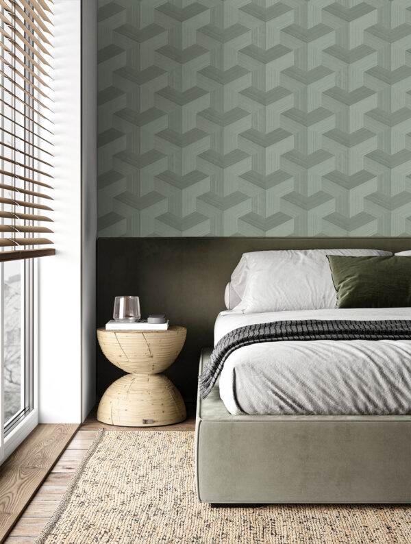 Origin Wallcoverings 3D tapeet - hallikasroheline