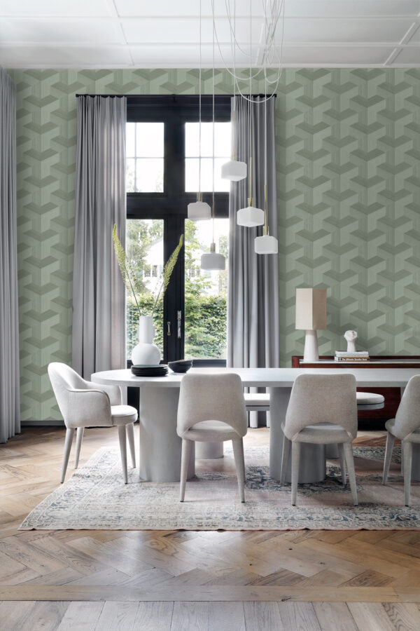 Origin Wallcoverings 3D tapeet - hallikasroheline