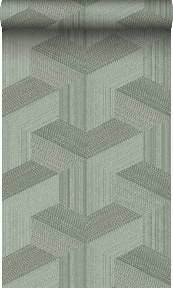 Origin Wallcoverings 3D tapeet - hallikasroheline